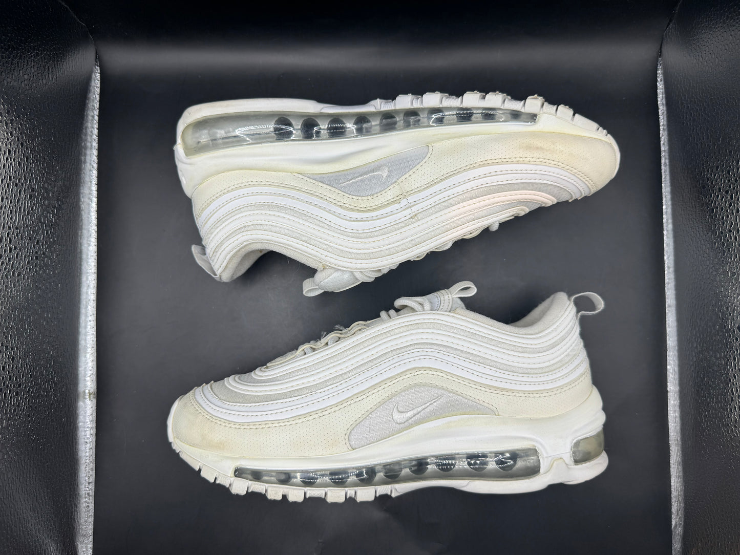 (5Y) Nike Air Max 97 White Metallic Sliver