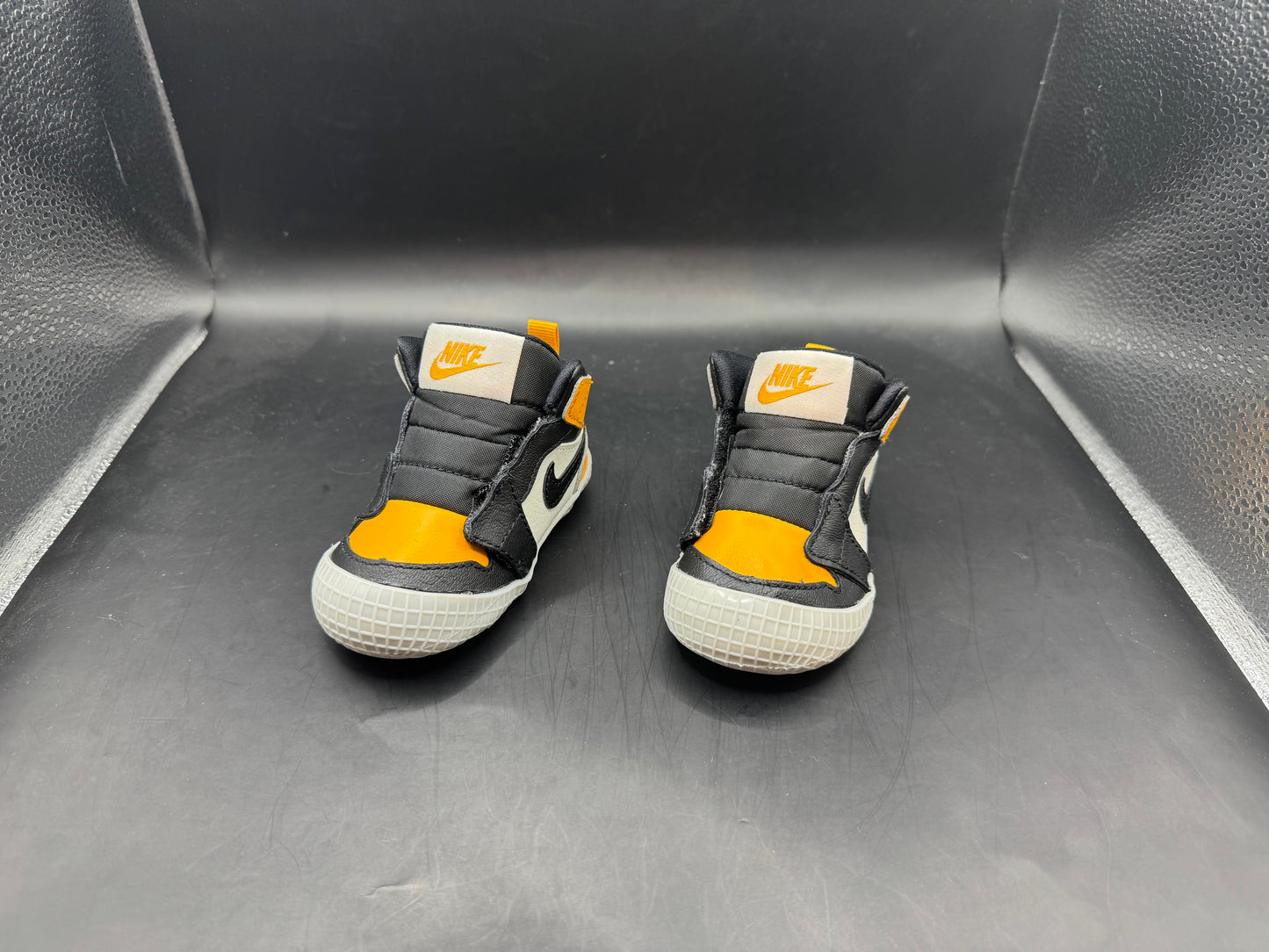 (3C) Jordan 1 Crib Bootie Yellow Toe