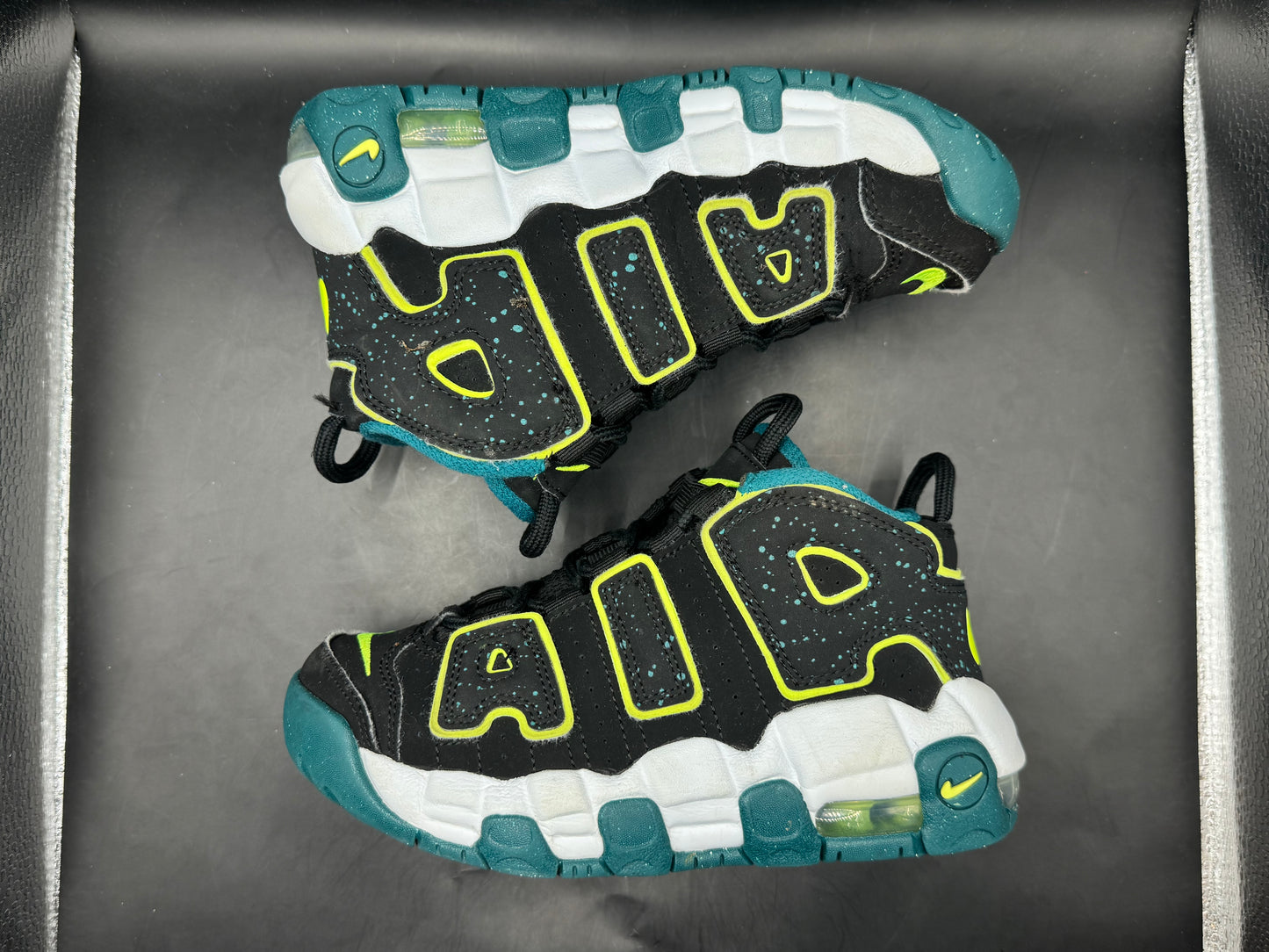 (13C) Nike Air More Uptempo Black Geode Teal