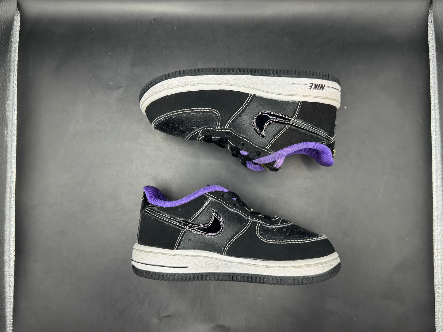 (7C) Nike Air Force 1 Low LV8 Cracked Black