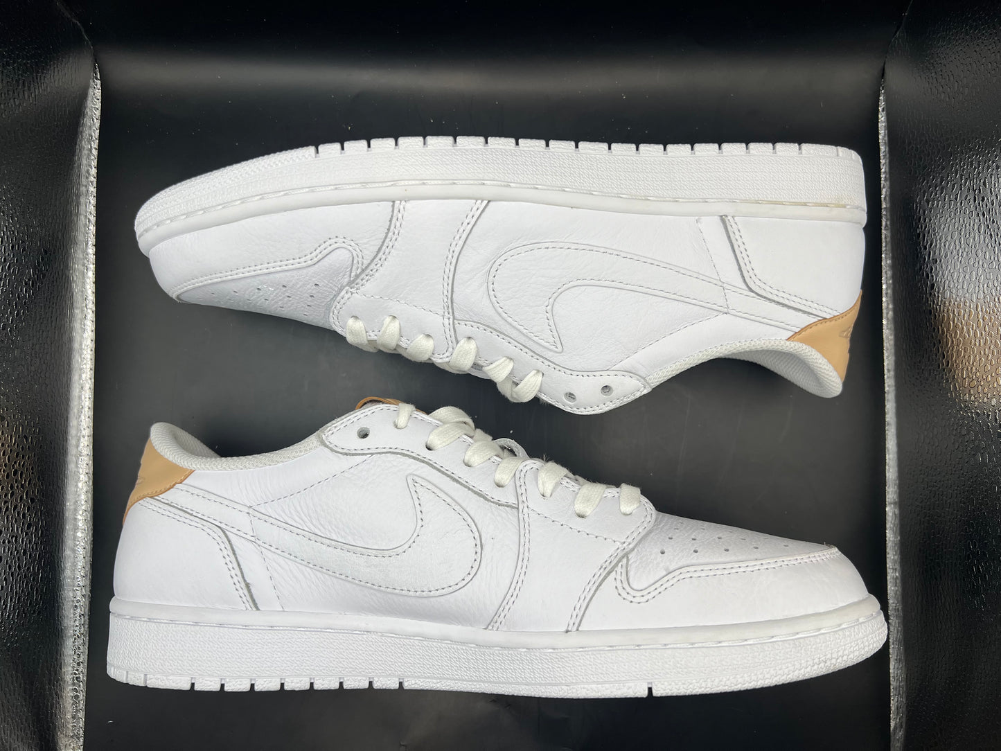 (11.5) Jordan 1 Retro Low OG Premium White Vachetta